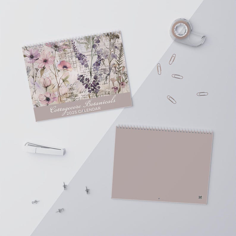 2025 Cottagecore Botanicals Wall Calendar, Floral Aesthetic, 12 Month ...