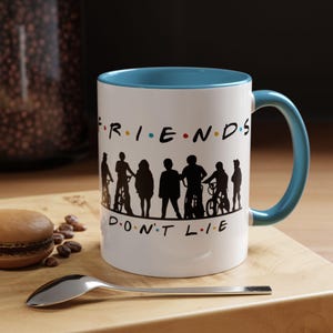 Friends Don't Lie Stranger Mug | 80s Sci-Fi Fan Gift | Pop Culture Crossover | Final Season Keepsake | Accent Coffee Mug | Horror Fan image 6