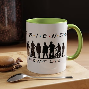 Friends Don't Lie Stranger Mug | 80s Sci-Fi Fan Gift | Pop Culture Crossover | Final Season Keepsake | Accent Coffee Mug | Horror Fan image 9