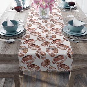 Football Table Runner, Game Day Decor, Football Birthday Party, Football Coach Gift, Fall Home Decor, Touchdown, Halftime Show, Team Decor