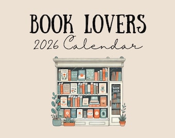 Book Lovers 2026 Wall Calendar, Cozy Bookish Scenes, Reading Quotes and Shelf Aesthetic for Readers, Librarians and Teachers, Bookish Gift