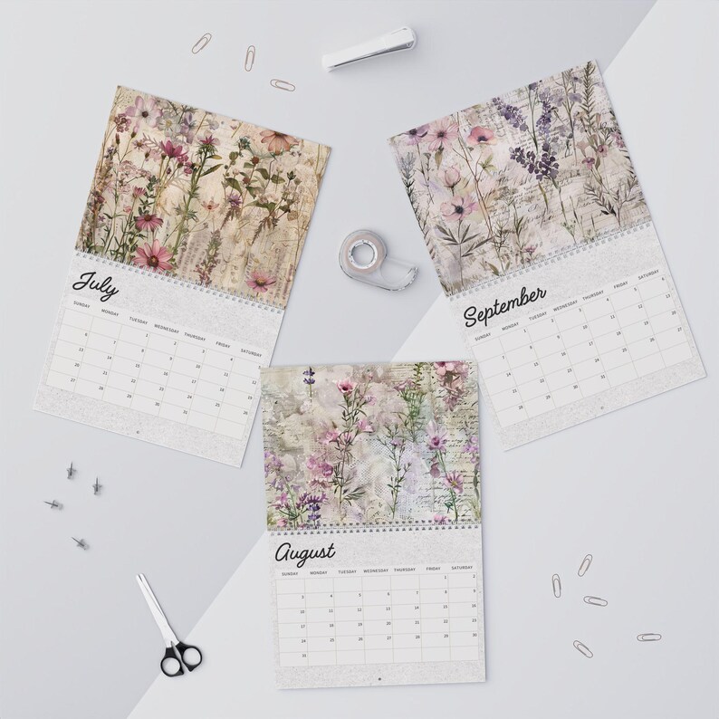 2025 Cottagecore Botanicals Wall Calendar, Floral Aesthetic, 12 Month ...