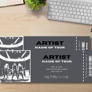 Bearbeitbare Konzert Ticket Vorlage, Heavy Metal, Rock Konzert, Sofortiger Download, Canva Vorlage, personalisiertes Geschenk, DIY druckbares Ticket, Geschenk