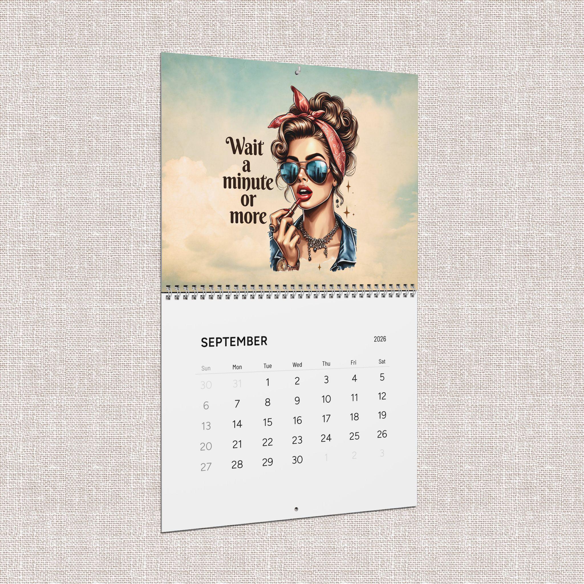 Calendario de pared 2026 con citas divertidas de chicas retro. Humor  desquiciado para mujeres, amas de casa, compañeras de trabajo y reinas del  descaro. Ama de casa sarcástica. - Etsy México, image size:2048x2048