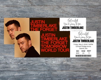 Editable Concert Ticket, Surprise Concert Gift Ticket, Personalized Concert Ticket, Concert Ticket Templates, Concert Keepsake Ticket