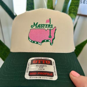 Pink Masters Golf Inspired Embroidered Hat | Augusta Inspired Golf Hat | Golf Lover Gift | Girls Golf Hat | Embroidered Golf Cap image 2