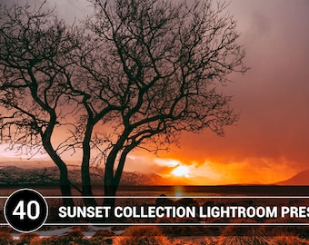 Sunset Lightroom Presets: Warm, Moody, Matte (40 Film Presets)