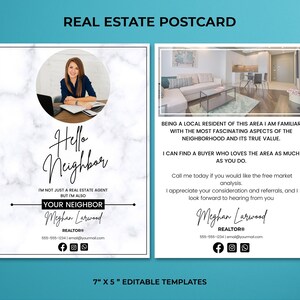 Real Estate Postcards Realtor Thinking of Selling Realtor Farming Card Realtor postcard Real estate marketing Editable Canva Download