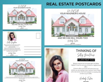 Realtor Postcard Templates: Real Estate Farming, Dear Neighbor (Canva Download)