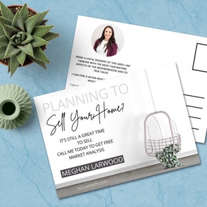 Real Estate Postcards Realtor Thinking of Selling Realtor Farming Card Realtor postcard Real estate marketing Editable Canva Download