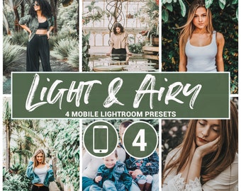Light & Airy Mobile Lightroom Presets - Modern Portrait Filters (DNG)