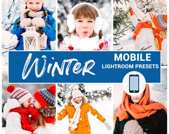 Winter Mobile Lightroom Presets | Holiday, Snow, Blogger (DNG)