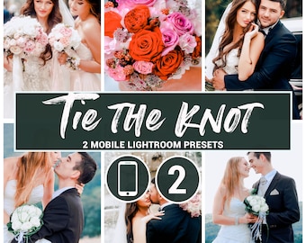 Wedding Mobile Lightroom Presets: Bright, Airy, Warm (DNG)