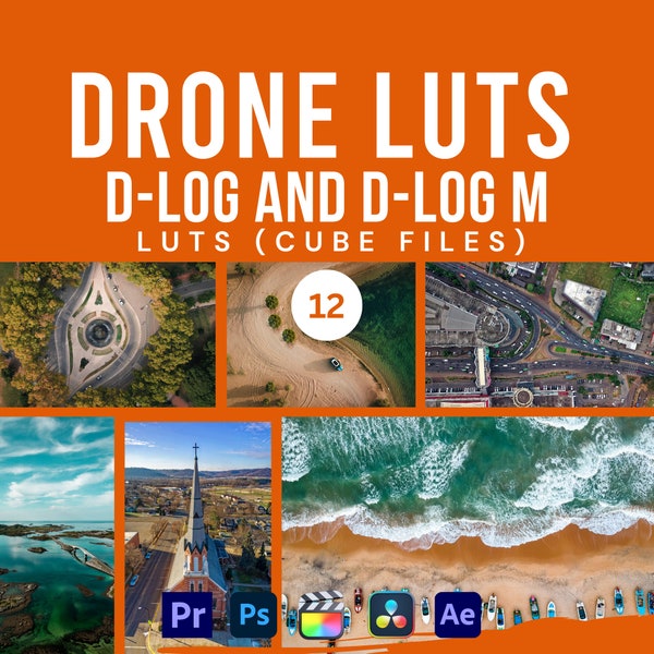DJI DRONE luts-DLog and DLog-M Drone Luts for Professional drone videographers and photographers-D Log Luts bundle-DJI drone camera footage