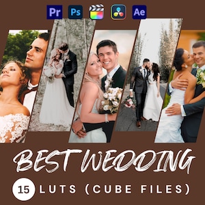 15 Wedding LUTs Pack Bright Airy LUTs presets lut for video filter video presets luts for premiere pro Video Editing Luts Final Cut Pro