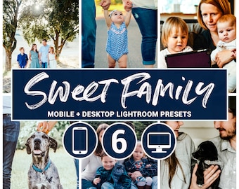 La famille mobile Lightroom presets Family presets Family presets Blogger presets Mobile presets Warm presets Bright airy presets