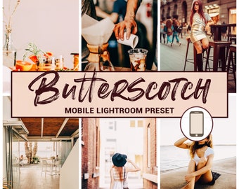 Butterscotch Lightroom Preset, Creamy Mobile Tones (DNG)