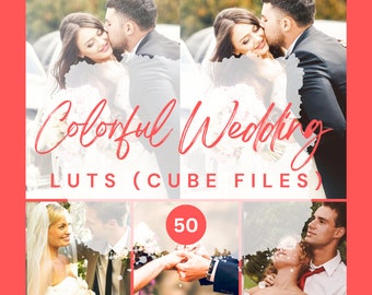 Wedding Video LUTs: Vibrant Color Grading Presets (50 .cube Files)