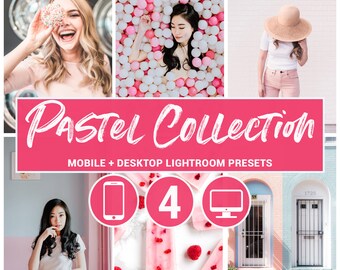 Pastel Lightroom Presets, Mobile & Desktop (4 Filters)