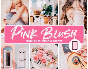 Pink Blush Mobile Lightroom Preset, Blogger & Portrait Filter (DNG)