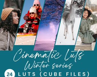 Paquete de LUTs de invierno cinematográficos / Etalonaje de vídeo y fotografía (24 .cube)