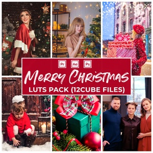 Christmas LUTs Winter LUTs Christmas video presets Final Cut Pro Adobe Premiere Pro Photoshop Filmora DaVinci Resolve Video editing presets