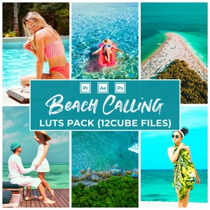 Beach calling Video Luts for Adobe Premiere Pro Movie Video Editing Sea Ocean bright LUT preset Video editing for filmmaker adobe photoshop