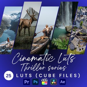 LUT cinematografiche Serie Thriller / Pacchetto da 25 LUT di alta qualità per video e fotografia-Sony Luts, cannon lut per videografi e fotografi