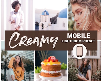 Creamy Mobile Lightroom Presets: Trendy, Moody, Blogger (DNG)