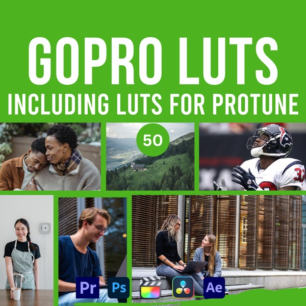 GoPro Luts- GoPro Protune Luts Pack bundle for video footage shot in GoPro cameras with Protune settings-GoPro color presets video editing