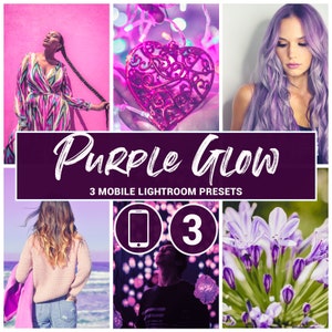 Purple presets Mobile lightroom presets Instagram presets Mobile filter Mobile presets Instagram filter Lifestyle presets Purple Glow preset
