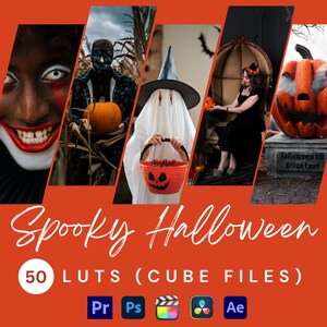 Pack groupé de LUTs Halloween effrayantes pour les professionnels, vidéastes, photographes, préréglages d'étalonnage des couleurs, édition de vidéos dans Adobe Premier Pro