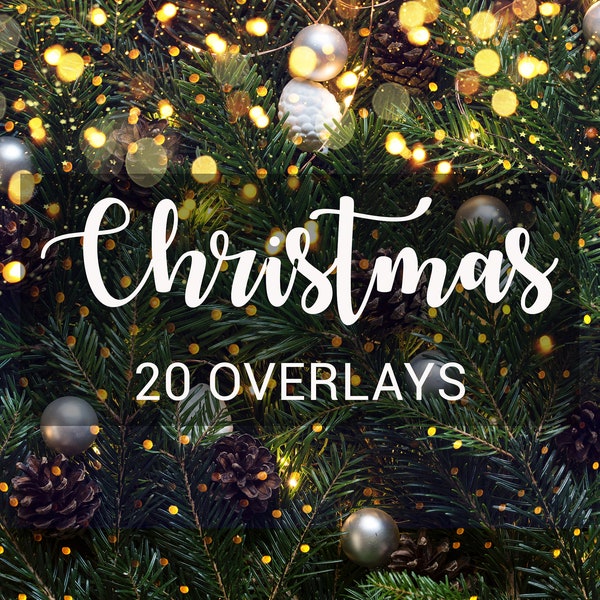 Weihnachts-Overlays Photoshop-Overlays Foto-Overlays Bokeh-Overlays Konfetti-Overlay Weihnachts-Bokeh Goldenes Licht-Overlay Goldenes Bokeh-Overlay