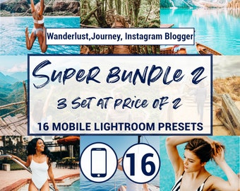 Mobile Lightroom Presets Bundle: 16 Photo Filters (DNG)