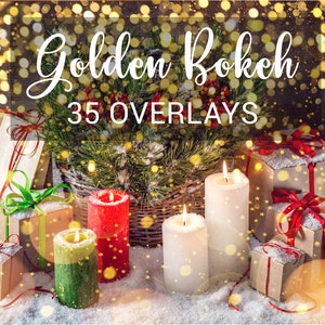 Photoshop overlay Christmas overlays Gold bokeh overlays Gold light overlays Golden bokeh lights Effect Photo Overlays Wedding Overlay