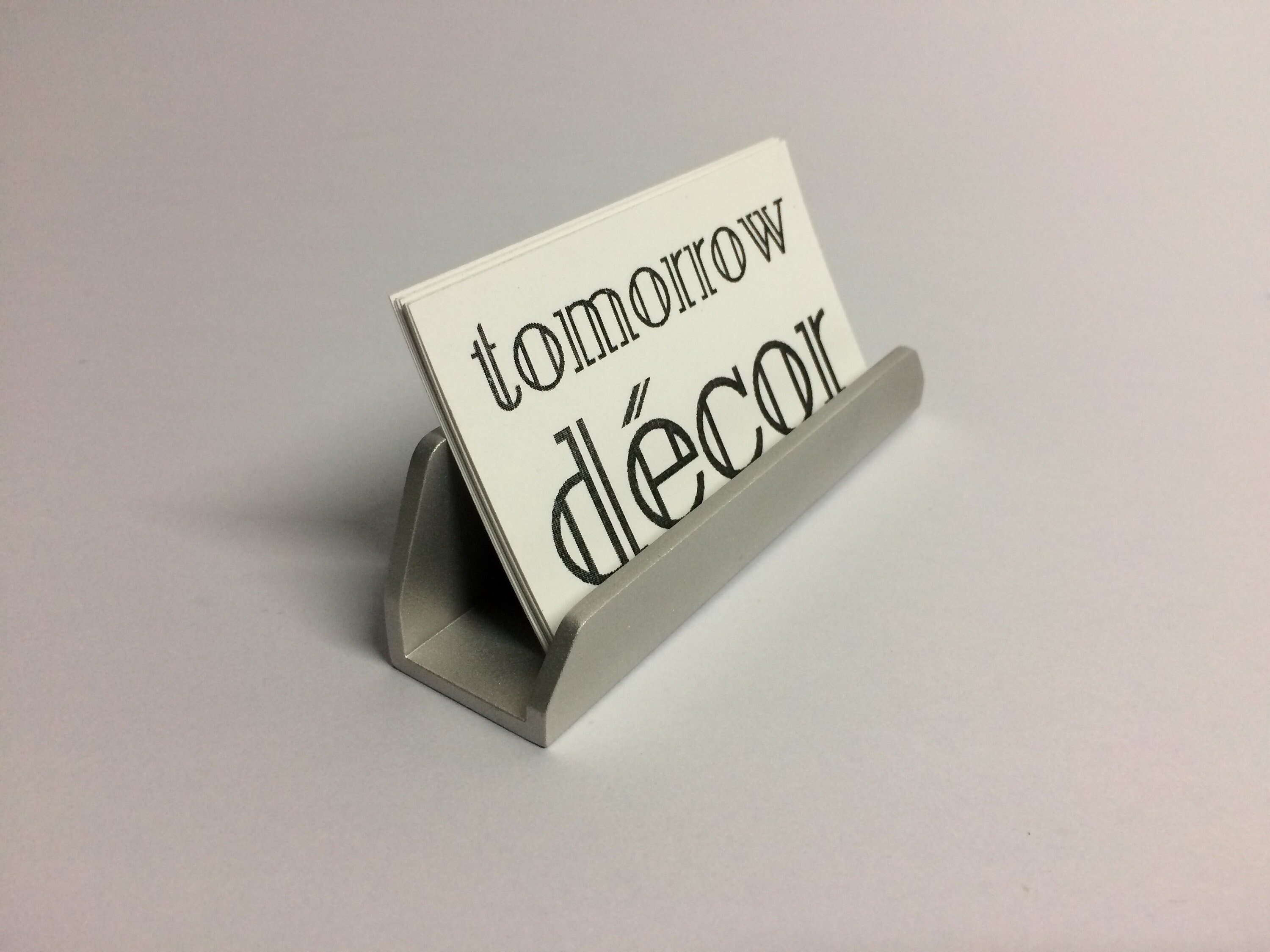 Silver Business Card Holder for Desk Modern Decorative Office Etsy