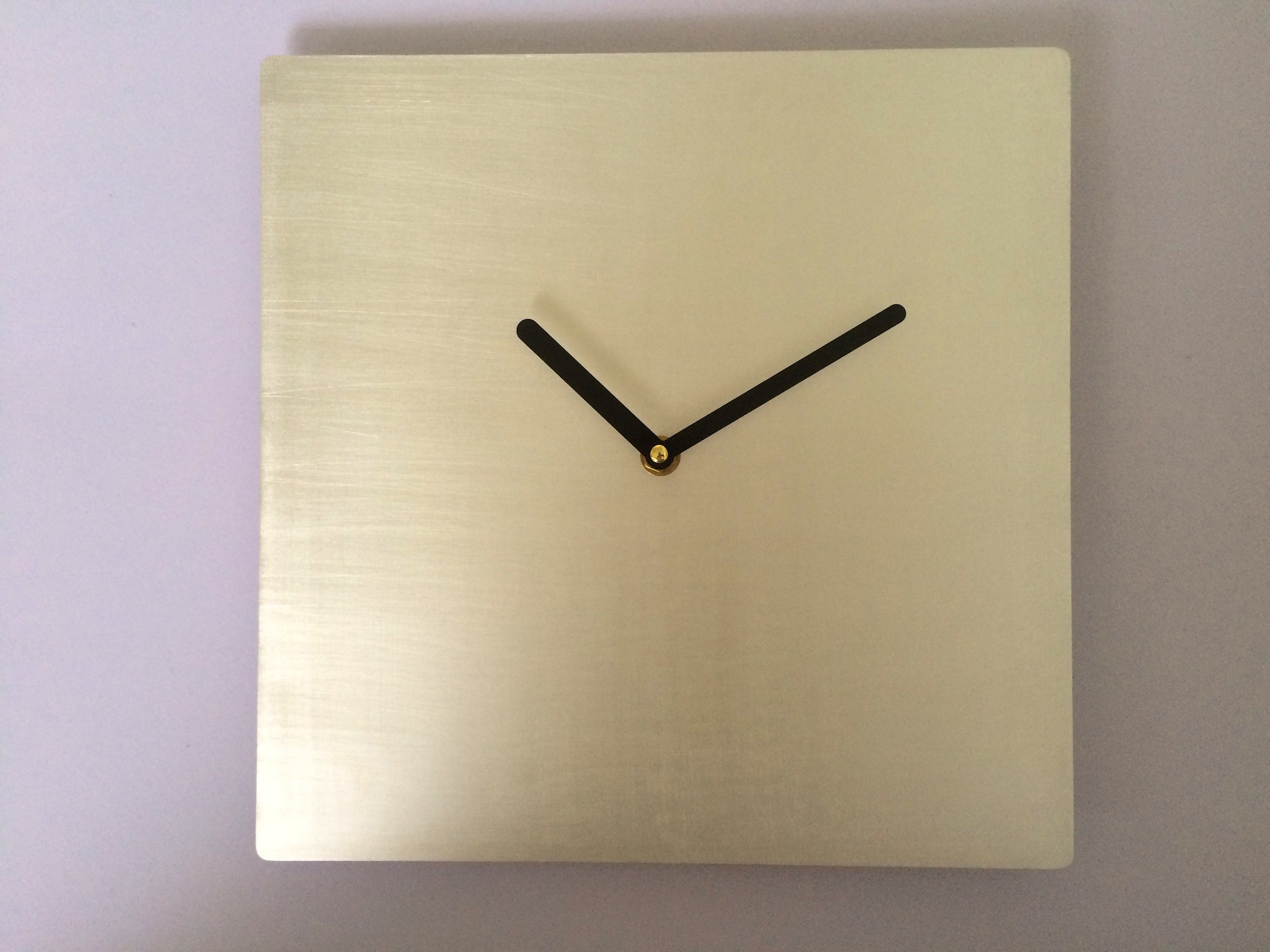 Rectangle Silver Wall Clock Aluminium Wall Clock Handmade Home Etsy