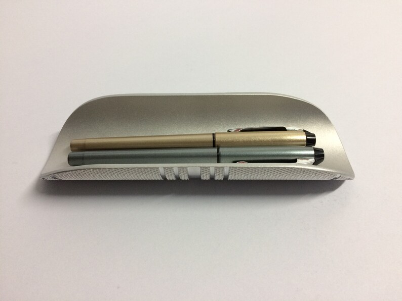 Luxury Horizontal Silver Pen Holder For Desk Modern Decorative | Etsy