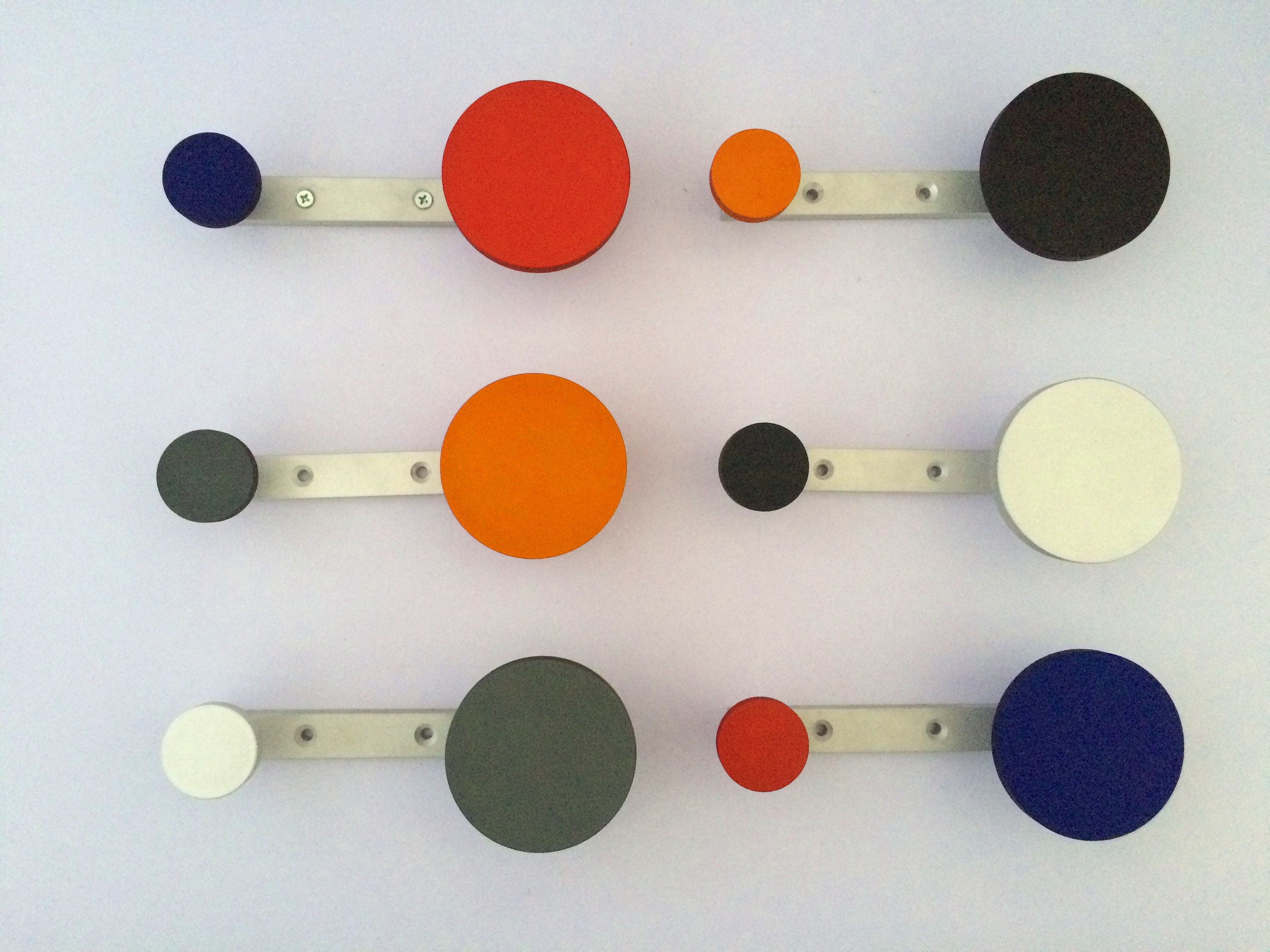 Two Dot Round wall hook Modern Coat rack wall mount | Etsy