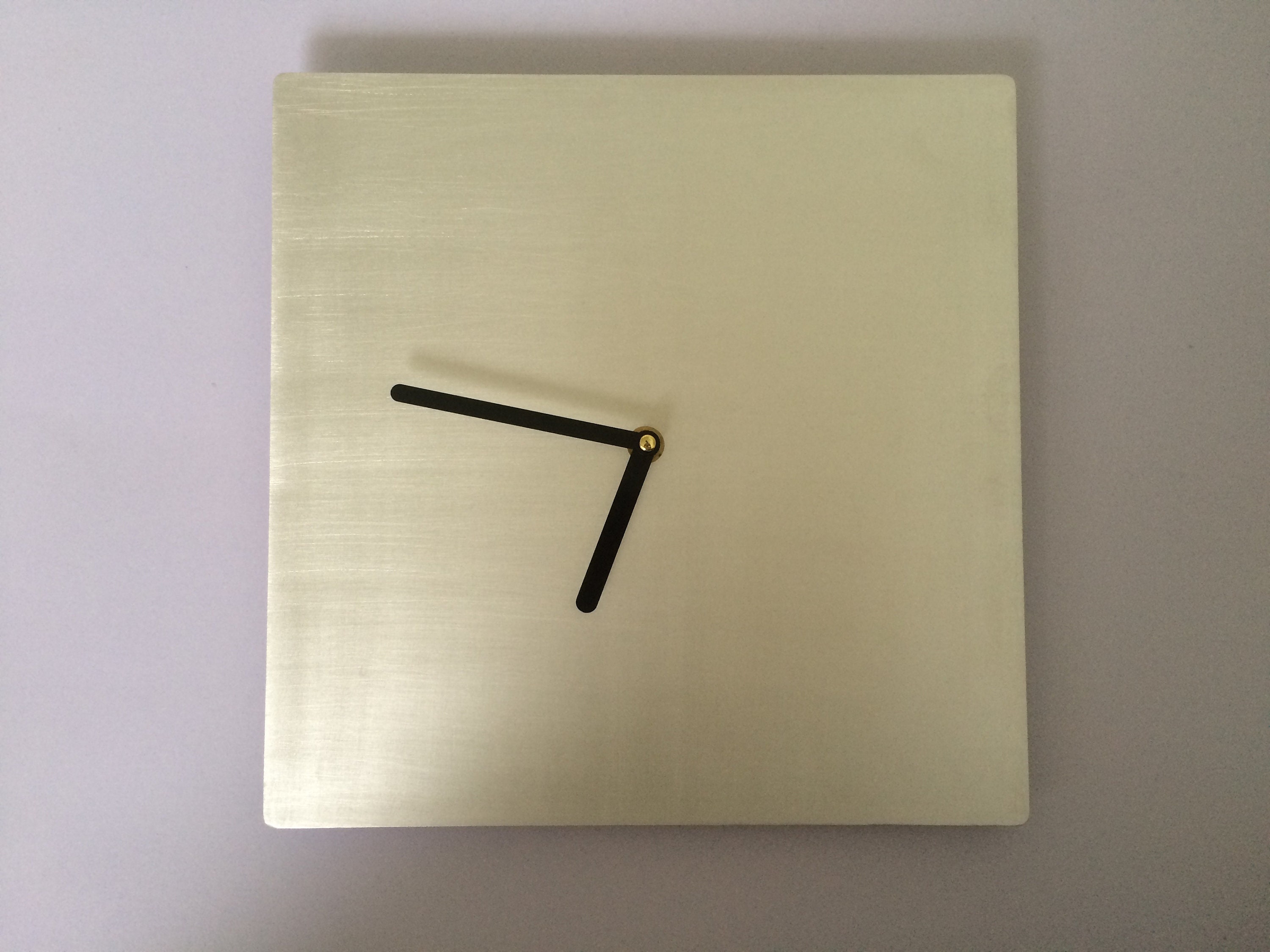 Rectangle Silver Wall Clock Aluminium Wall Clock Handmade Home Etsy