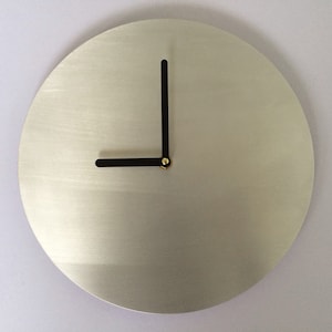Handmade Wall Clock Silver Hexagon Metal Geometric Decor Design Contemporary 11" 
