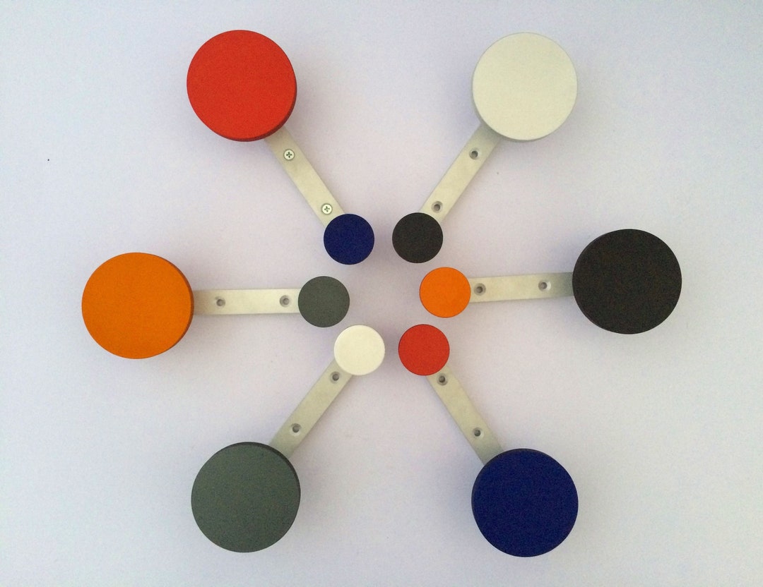 Two Dot Round Wall Hook Modern Coat Rack Wall Mount Decorative - Etsy