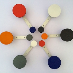 Two Dot Round wall hook  Modern Coat rack wall mount decorative