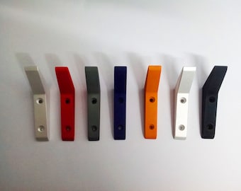 Moderne Hakenleiste aus Aluminium: Dekorative Garderobe mit Haken für die Wand, 7er-Set