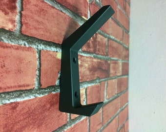 10er-Set schwarze Aluminium Kleiderhaken: Moderne Wandgarderobe