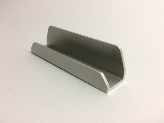 Silver Business Card Holder For Desk Modern Decorative Office Etsy