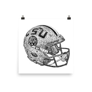LSU Tigers Football Helmet Poster