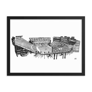 Virginia Tech Lane Stadium Football Framed poster