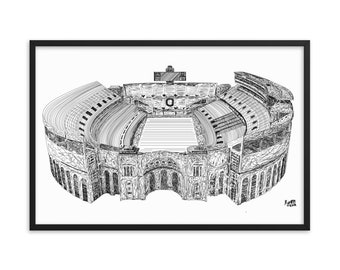 Ohio State University, Ohio Stadium "The Horseshoe" Framed poster