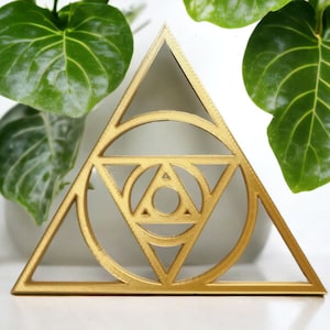 The Dark Crystal Age of Resistance 3D Printed the Great Conjunction Gold Sign Wall Art